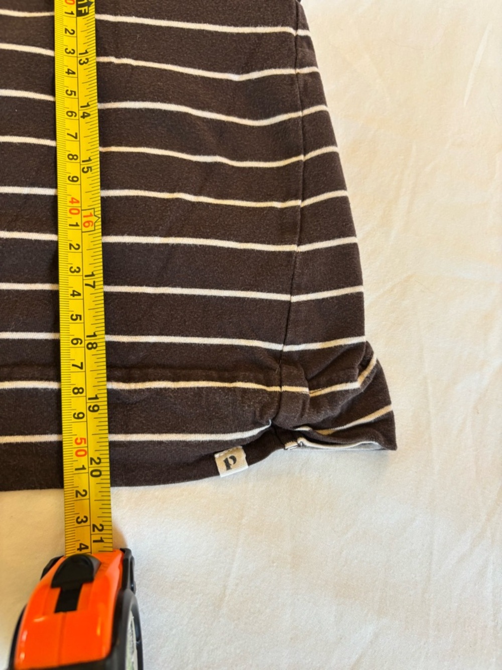 Pact Brown and Cream Striped organic cotton pajamas M - Picture 7 of 9